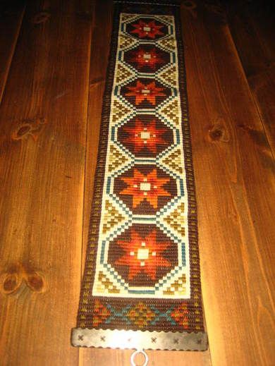 Pen veggløper fra 60-70 tallet med smijernsbeslag Dette er nr 4