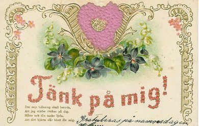 Tenk på mig! Et pent kort fra tidleg 1900 tallet