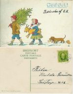 Strøkent postkort fra tidleg 1900
