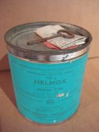 Uåpna boks med ubrukt innhold HELMOX pulver fra IMPERIAL CHEMICAL INDUSTRIES LTD Great Britain