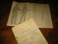 Måleskjema fra VIKO Konfeksjonsfabrikk, Sykkylven, 1955. Nr 1