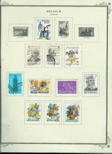 1979,  - 1980. Pene Belgiske frimerker.         11 stk.