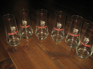 MIMMIS BRUNN ølglass 0 5 l 6 stk selges samla