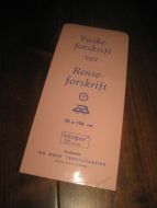 Vaske forskrift fra Møre Tekstilfabrikk Aalesund 70 tallet