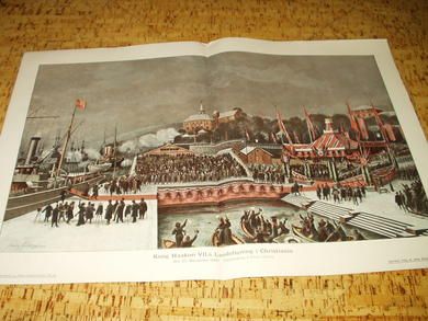 Strøkent bilde fra Kong Haakon s Landstigning i Christiania 1905