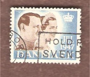 1947, julemerke fra Danmark, stempla.
