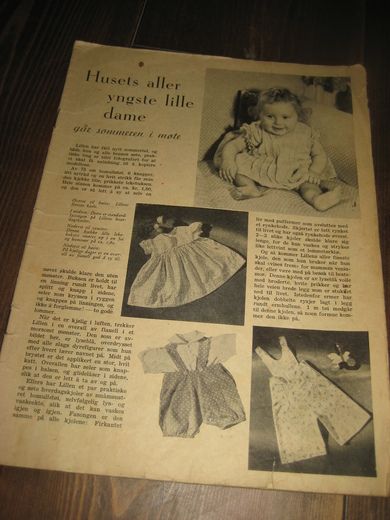 Del av et gammelt blad truleg fra 40 tallet