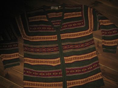 Strikkajakke Casual 34/36 SHETLANDSULL 70 tallet