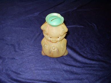 Sparebørse i plast fra 50 tallet