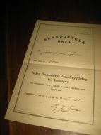 BRANDTRYGDE BREV fra 1935.