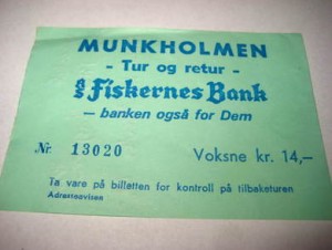 Billett fra Munkholmen, 1984. nr 13020.