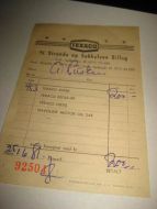 Faktura fra Stranda og Sykkylven Billag TEXACO 1981