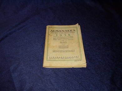 1938, Almanakka (Svensk)