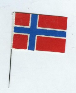 Flagg fra Den Norske Amerikalinje, M/S Oslofjord, 1966.