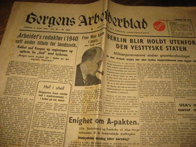 1949 nr 052 3 mars Bergens Arbeiderblad