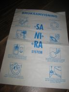 BRUKSANVISNING  for SA NI RA system.