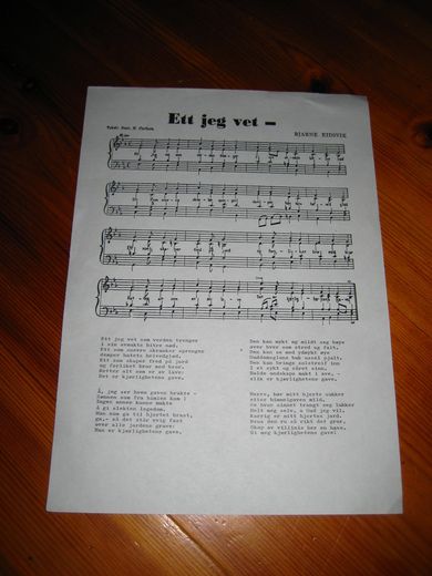 Bjarne Eidsvik: Ett jeg vet- 60 tallet.