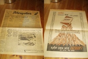 Helsides annonse i Aftenposten nr 399 fra 1935. HOBBY sigaretter fra Tiedemans Tobaksfabrik.