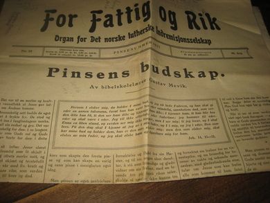 1937 nr 019 For Fattig og Rik
