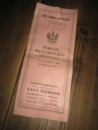PERSON MOTORVOGN FORSIKRING forsikringsark fra THE LONDON ASSURANCE 30 tallet
