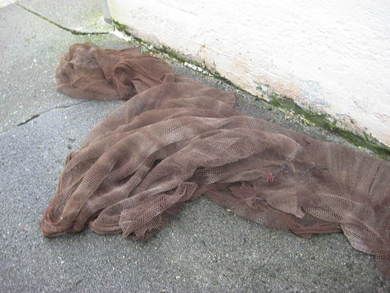 Gammelt garn ca 9 m2 kan brukes til så mangt 50 tallet