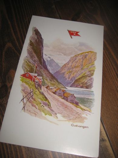 Strøken MENU fra BDS i 1935 motiv fra Gudvangen