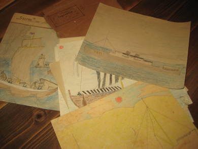 Konkurent TEGNEBLOKK med masse tegninger fra 40 tallet dette er blokk nr 1