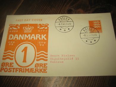 POSTFRIMERKE HASLEV 8 7 67