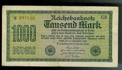 1922 Thausend Mark N 097148
