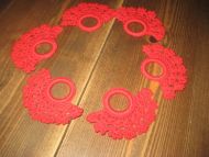 Heimelaga serviettringer 6 stk selges under ett 50-60 tallet