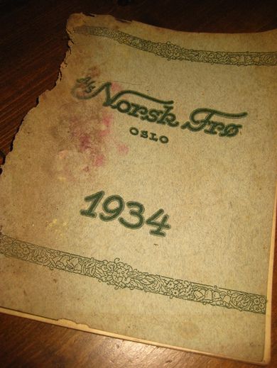 Katalog fra Norsk Frø, Oslo, 1934. 