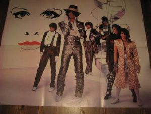 Plakat av Michael Jackson, 1984, ca 70*65 cm stor. 