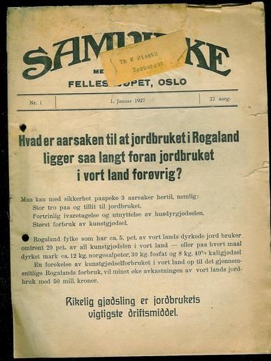 1927 nr 001 SAMVIRKE