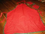 Ubrukt forkle og sett grytekluter 80 tallet