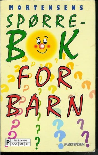 MORTENSENS SPØRREBOK for barn. 1994