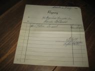 Regning fra Stranda Bokhandel 1950
