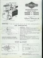 Bruksanvisning til Briggs & Statton Bensinmotorer, 70 tallet