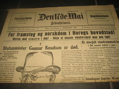 1928 nr 282 Den 17de Mai Gunnar Knudsen