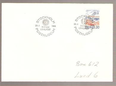 1968 25 1 STOCKHOLM POSTMUSEUM