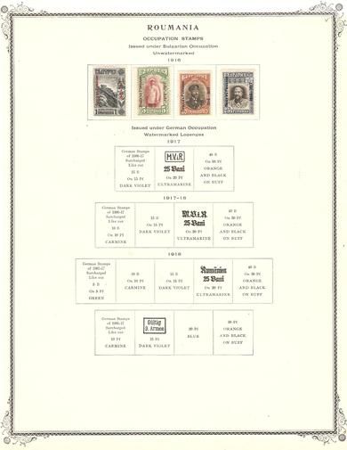 1916,  4 stk. frimerker fra Romania.
