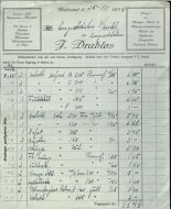 Faktura til Engesetdalen Handel fra J Drabløs Aalesund 1938