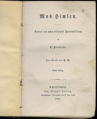 E Prentiss: Mod himlen 1873