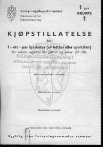 KJØPETILLATELSE fra 1944. Stempla 