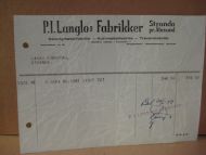 Faktura fra P I Langlos Fabrikker Stranda pr Ålesund 13 5 49