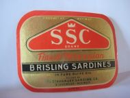 SSC BRISLING SARDINES fra STAVANGER SARDINE, STAVANGER.