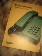 Bruksanvisning Tastafon Memo. 1984.