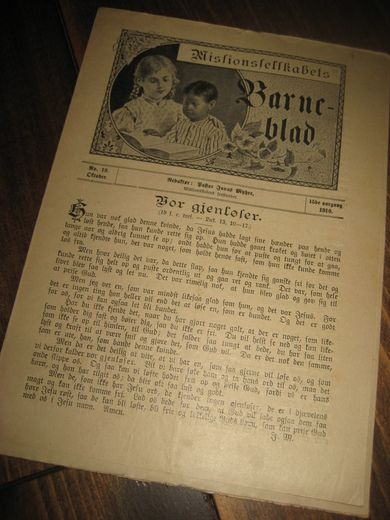 1910 nr 019 Missionsselskabets Barneblad