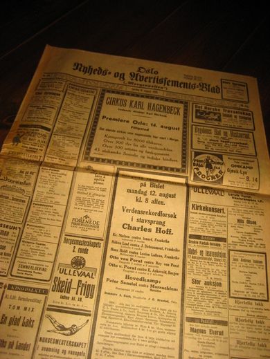 1929 nr 184 Oslo Nyheds- og Avertissements Blad