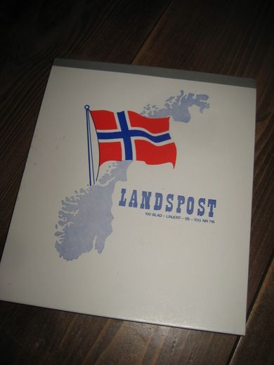 Ubrukt skriveblokk LANDPOST 70 tallet