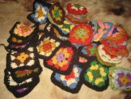 Lot med lapper til montering av slumreteppe